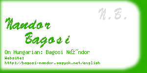 nandor bagosi business card